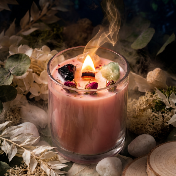 Protect Your Peace — Crystal Manifestation Candle